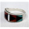 Image 2 : Zuni Halmarked Sterling Multicolored Ring