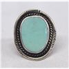 Image 1 : Navajo Pawn Nevada Green Turquoise Ring