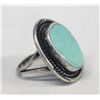 Image 2 : Navajo Pawn Nevada Green Turquoise Ring