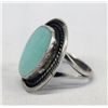 Image 3 : Navajo Pawn Nevada Green Turquoise Ring