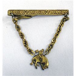Vintage Brass Cowboy Hickok Tie Clasp