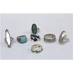 7 Southwestern and Navajo Sterling Rings