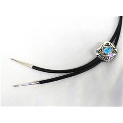 Navajo Sterling Turquoise Bolo - Tommy Singer