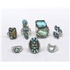 Image 1 : Vintage Navajo Silver & Turquoise Rings