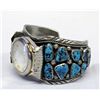Image 2 : Turquoise & Silver Watch Bracelet