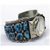 Image 3 : Turquoise & Silver Watch Bracelet