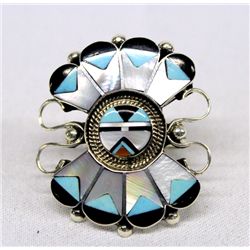 Zuni Sterling & Channel Inlay Ring