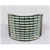 Image 1 : Navajo Sterling Silver & Opal Bracelet, Signed ALW