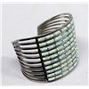 Image 2 : Navajo Sterling Silver & Opal Bracelet, Signed ALW