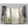 Image 3 : Navajo Sterling Silver & Opal Bracelet, Signed ALW