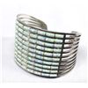 Image 4 : Navajo Sterling Silver & Opal Bracelet, Signed ALW