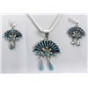 Image 1 : Zuni Petit Point Sun God Necklace & Earrings