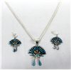Image 3 : Zuni Petit Point Sun God Necklace & Earrings