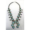 Image 1 : Vintage Navajo Silver & Turquoise Squash Blossom