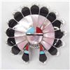 Image 1 : Zuni Sun God Channel Inlay & Silver Pin/Pendant