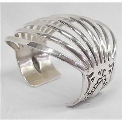 Navajo Sterling Silver Bracelet by Black Goat