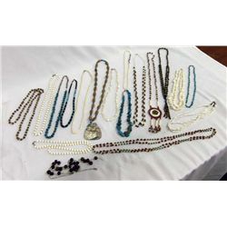 Collection of 18 Necklaces, Turquoise, Heishi Plus