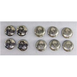 Navajo Sterling Silver Button Covers
