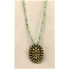 Image 1 : Navajo Sterling Turquoise and Pin Necklace