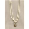 Image 1 : Zuni Snow Owl Pendant Necklace by Pablita Quam