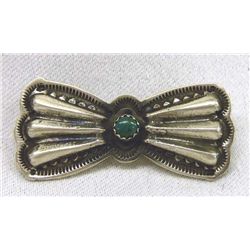 Navajo Pawn Sterling & Turquoise Butterfly Pin
