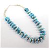 Image 1 : Sleeping Beauty Flat Turquoise Nugget Necklace