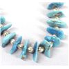 Image 2 : Sleeping Beauty Flat Turquoise Nugget Necklace