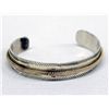 Image 1 : Navajo Sterling Silver Bracelet with Gold Overlay