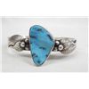 Image 2 : Navajo Sterling and Turquoise Bracelet by Nez