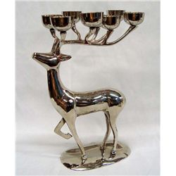 Majestic Deer Candle Holder of Nickle Silver