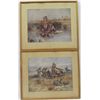 Image 1 : Pair of Charles Russell Framed Prints