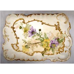 French Limoges Hand Painted Porcelain Tray
