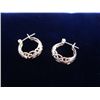Image 2 : Mexican Silver Filagree Hoop Pierced Earrings