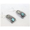 Image 2 : Vintage Navajo Sterling Turquoise Drop Earrings