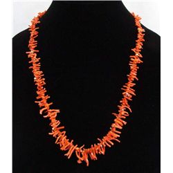 Navajo Angel Branch Coral Necklace