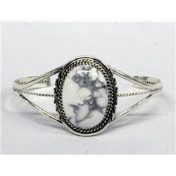 Navajo Turquoise Sterling Silver Bracelet--Yazzie