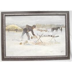 1974 Original Framed Painting by Michael Longchild