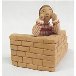 Native American ''Hide and Seek'' Folk Art Pottery
