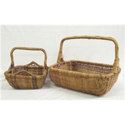 Vintage Three Toned Woven Baskets