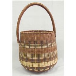 Penobscot Native American Woven Handled Basket