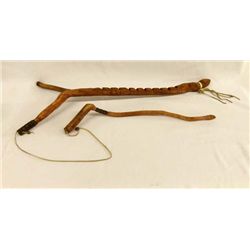 Choctaw Carved Wooden Snake Musical Rasp-Kaniatahi