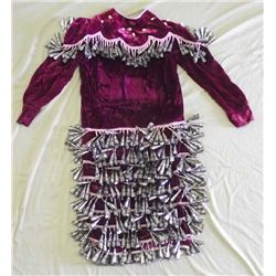 Apache Tin Cone & Crushed Red Velvet Dress