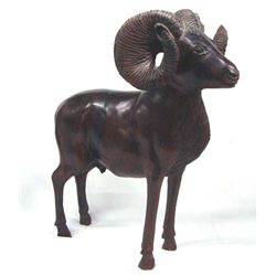 Ironwood Big Horn Sheep Carving