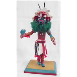 ''Snow'' Kachina on wooden Base