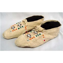 Plains Indian Leather Moccasins