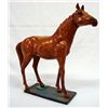 Image 1 : Leather Thoroughbred Horse Statue