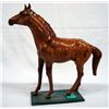 Image 2 : Leather Thoroughbred Horse Statue