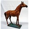 Image 3 : Leather Thoroughbred Horse Statue