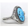 Image 2 : Navajo Sterling Turquoise Bracelet--D. Vandever