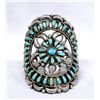 Image 1 : Zuni Sterling Silver Turquoise Cuff Bracelet